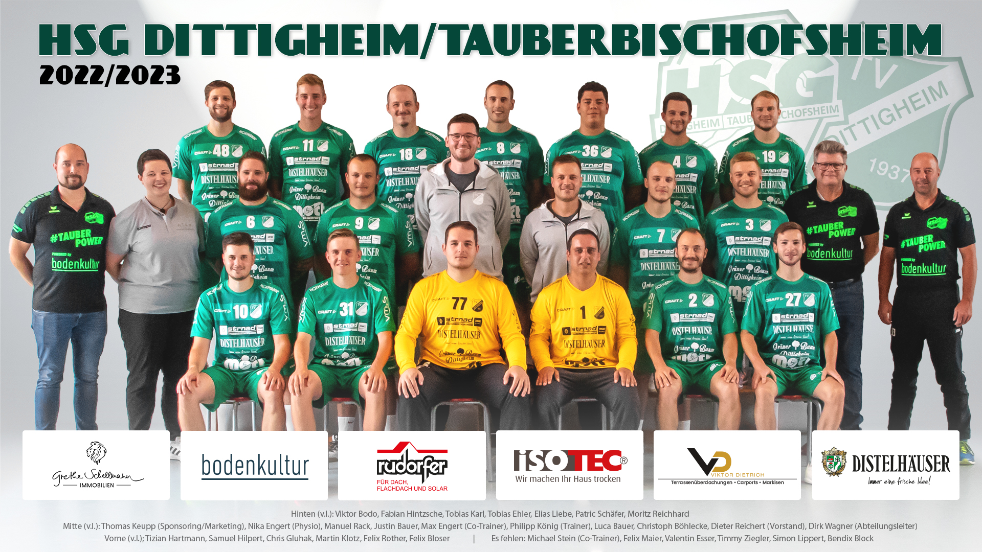 HSG Dittigheim/Tauberbischofsheim Mannschaftsfoto Saison 2022/2023