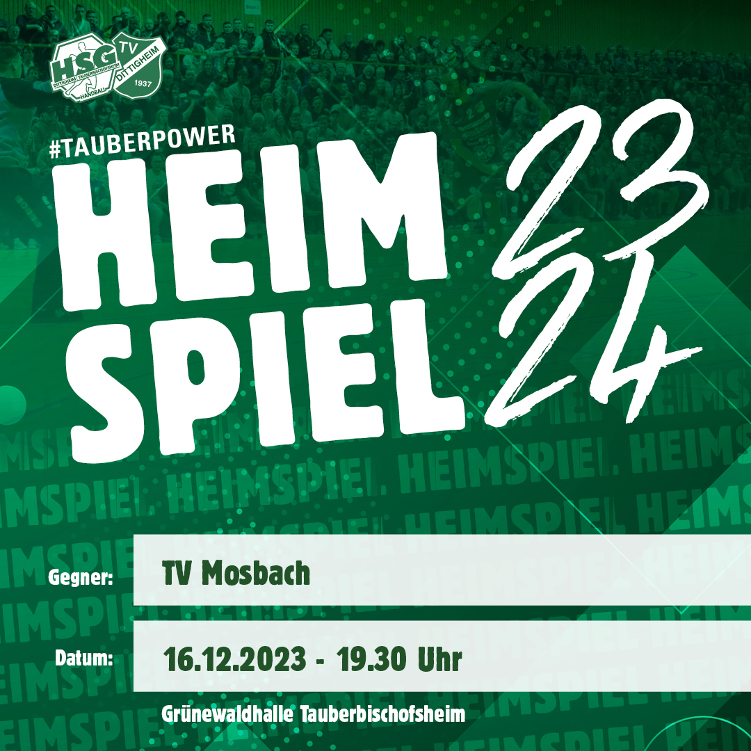 Heimspiel der HSG Dittigheim Tauberbischofsheim gegen den TV Mosbach